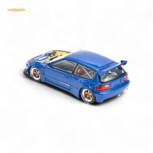 Pop Race Pandem Civic EG6 Diecast 1:64 Open Hood - ToylandEU™