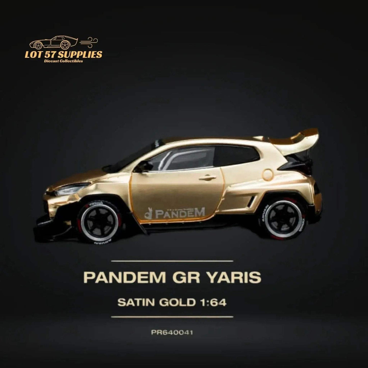 Pop Race Toyota Yaris Pandem GR Satin Gold 1:64 PR6400041 - ToylandEU