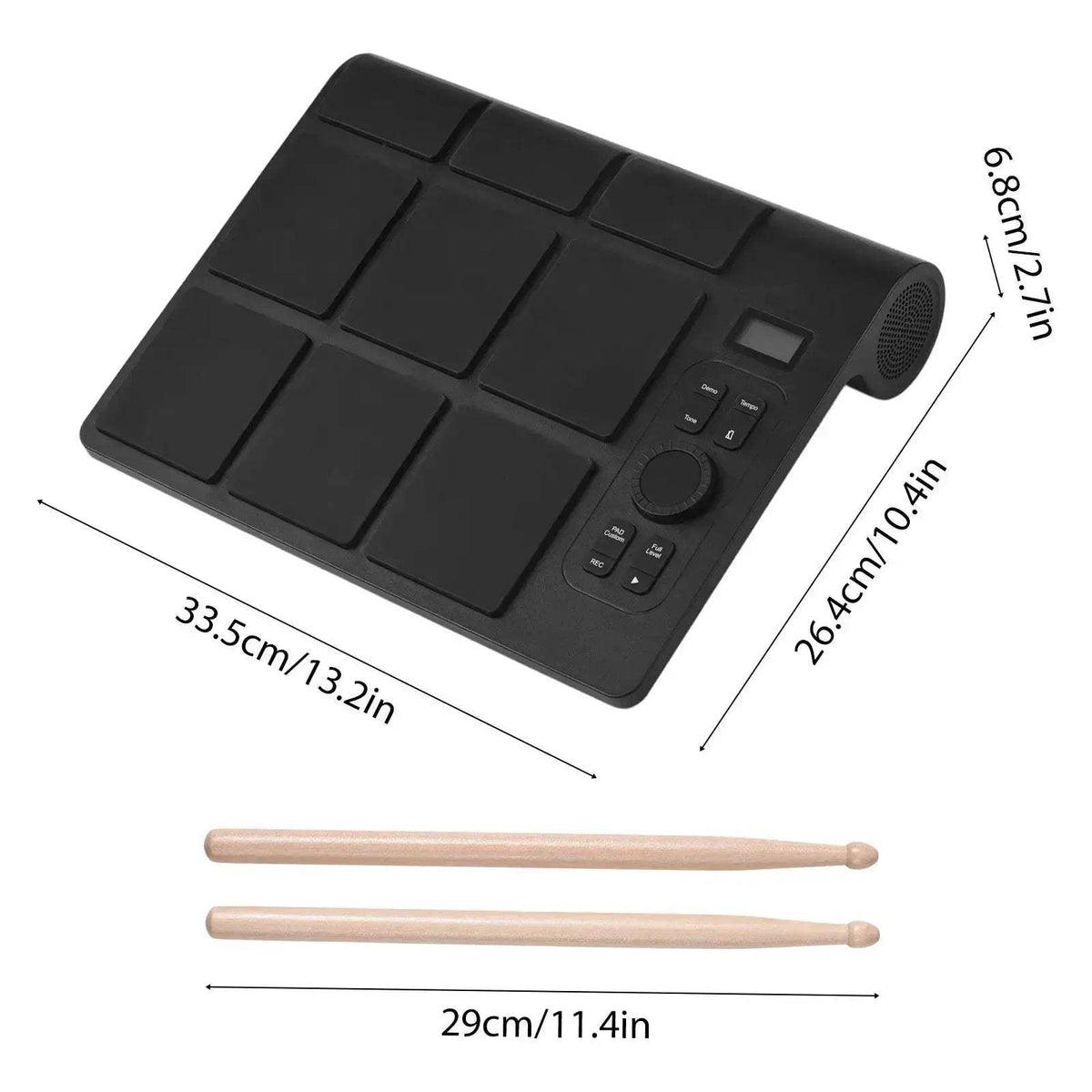 Portable Electronic Drum Set 9 Pads With MIDI Controller - ToylandEU™