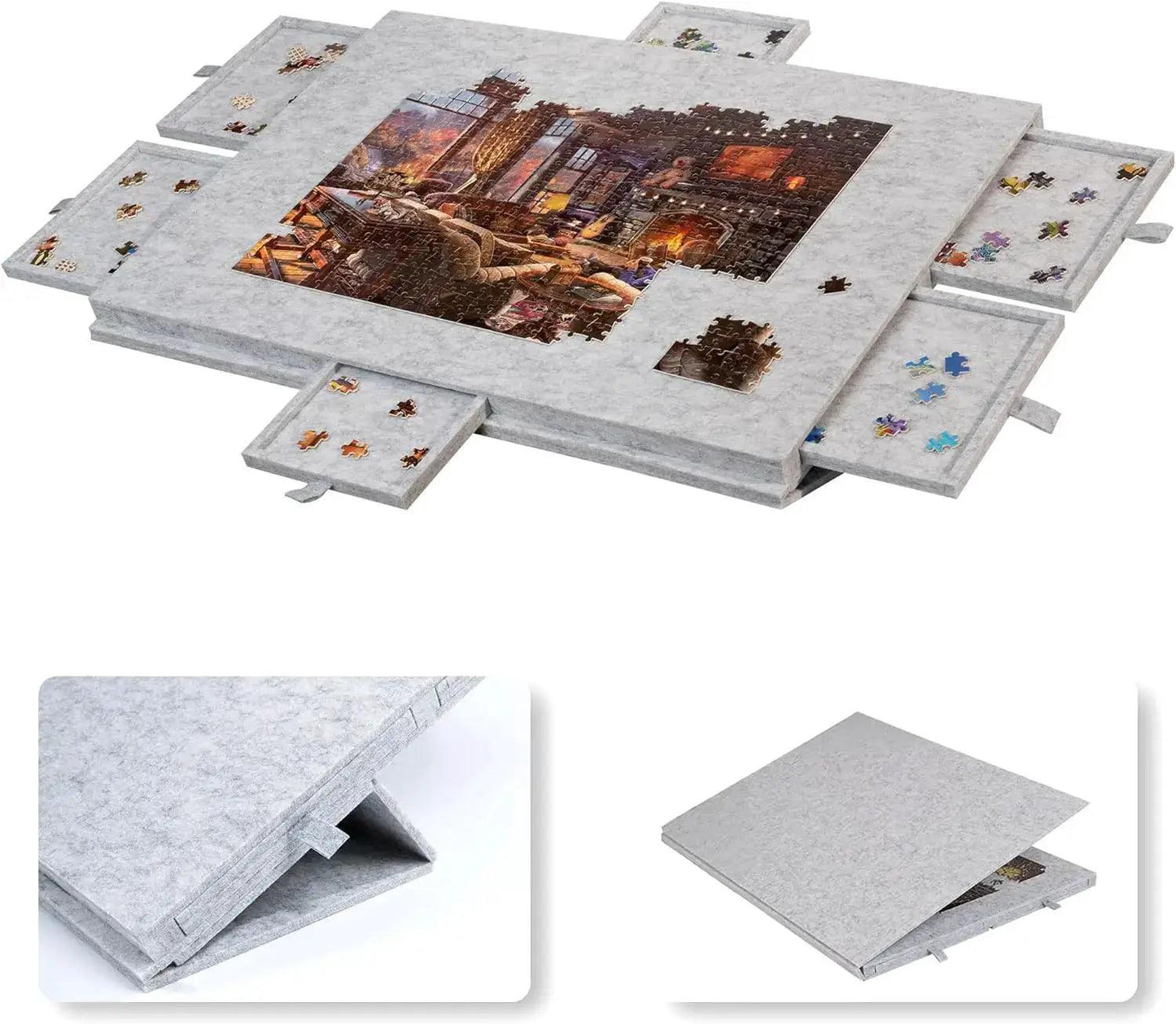 Portable Felt Puzzle Board Foldable 2000 Sorting Table - ToylandEU™