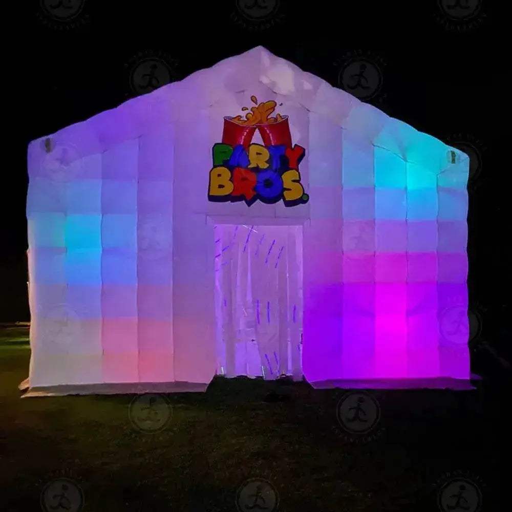 Portable Large LED Inflatable Air Cube Tent House with Blower - ToylandEU™