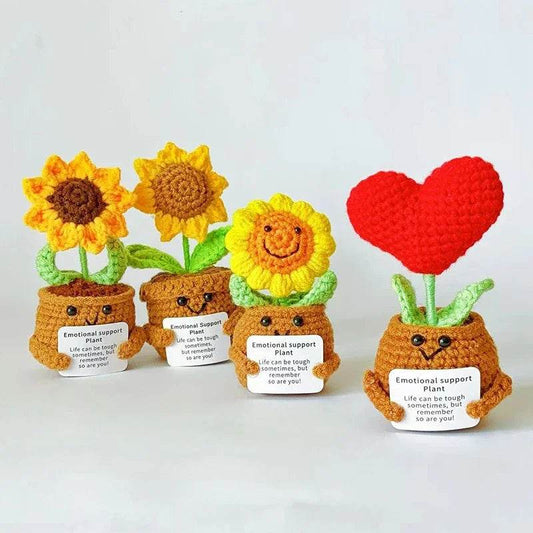 Positive Energy Crochet Sunflower Doll Cacti Mini Gift - ToylandEU