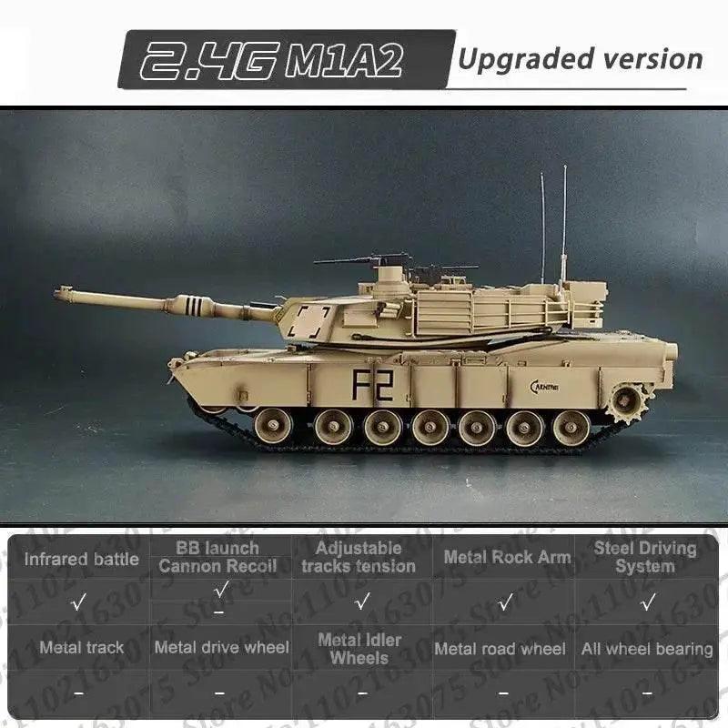 Powerful RC Tank M1A2 Abrams 360 Turret Toyland EU - ToylandEU™