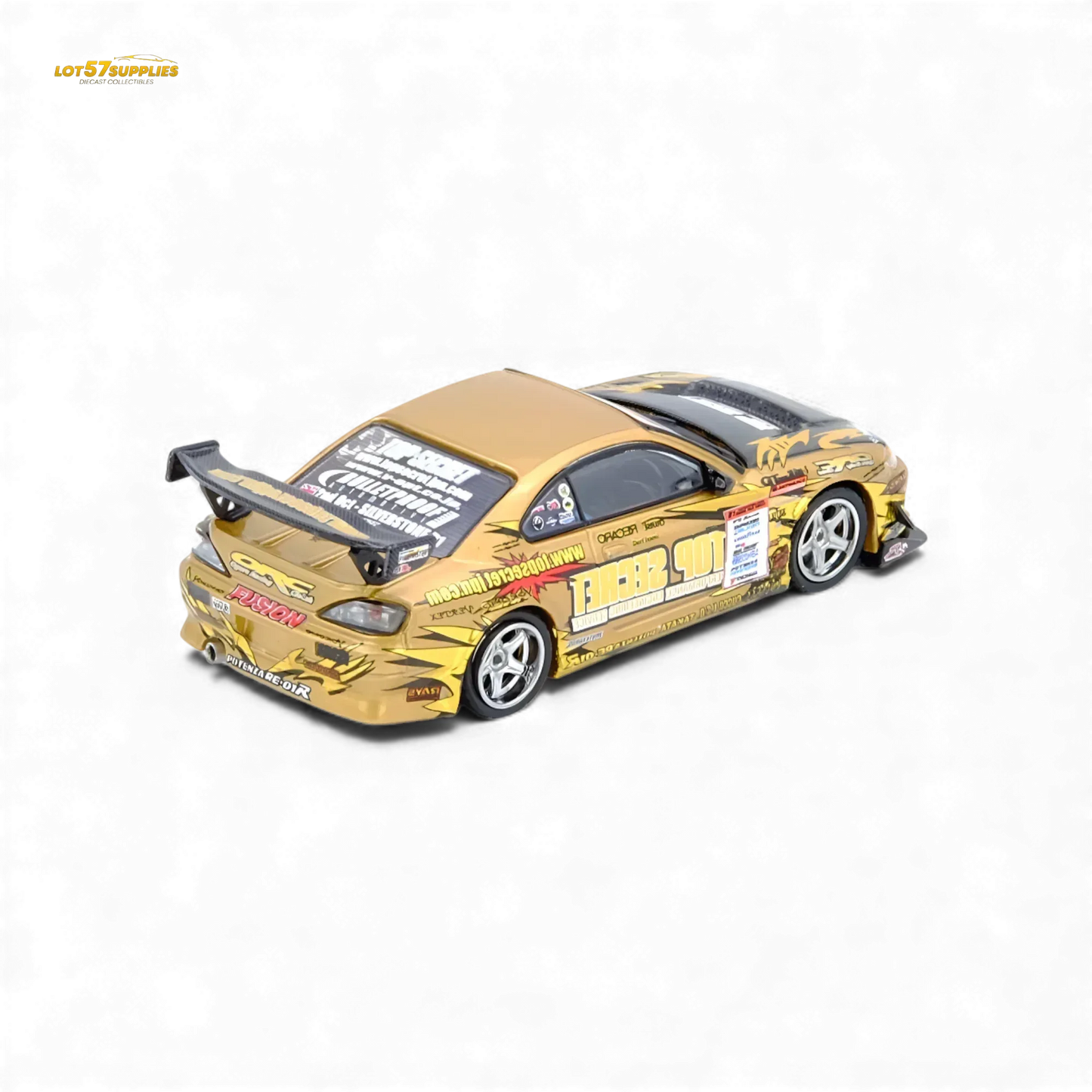 Inno64 Top Secret Silvia S15 Diecast Gold 1 64 Champion - ToylandEU