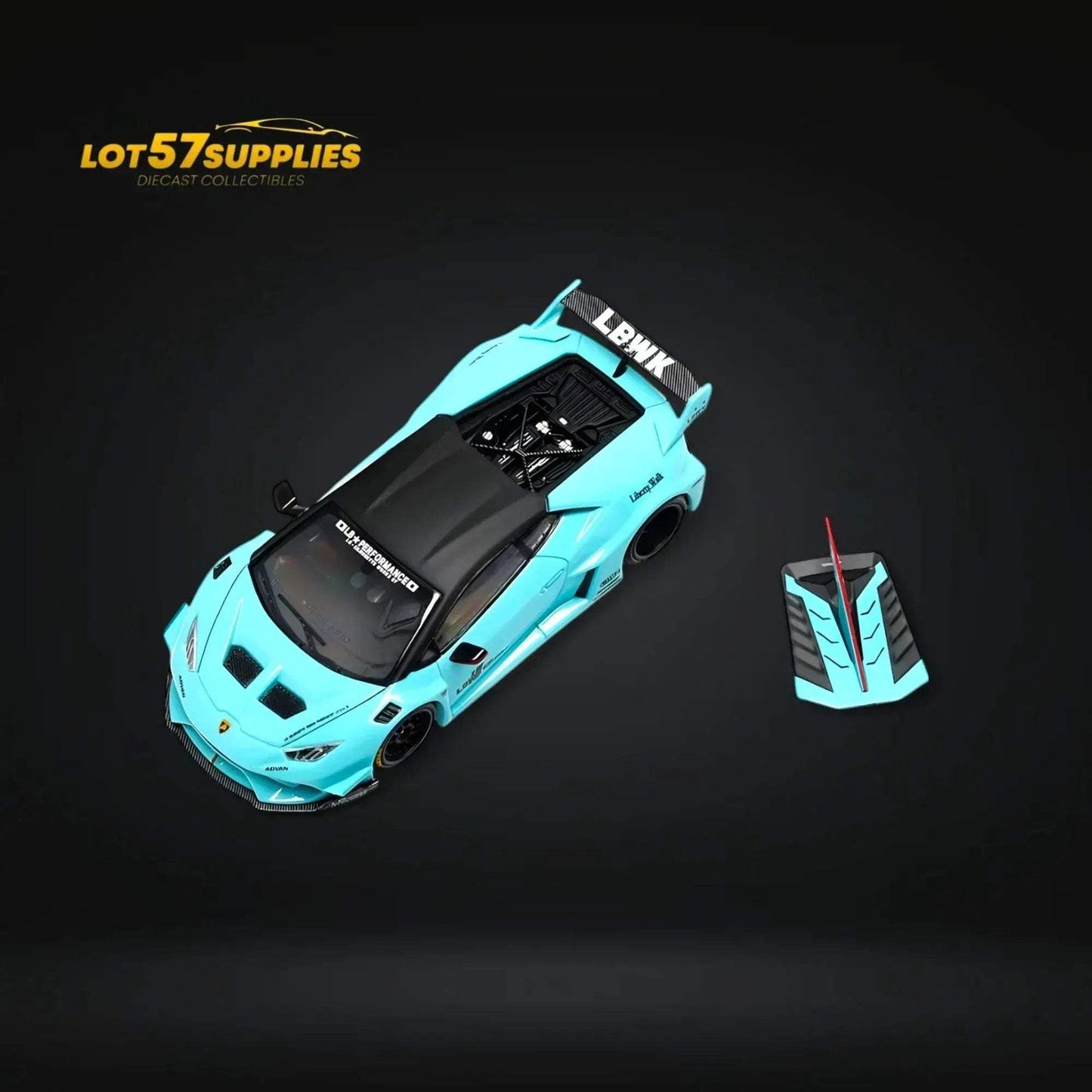 (Pre-Order) King Model LBWK Huracan - Metallic Tiffany Blue 1:64 - ToylandEU
