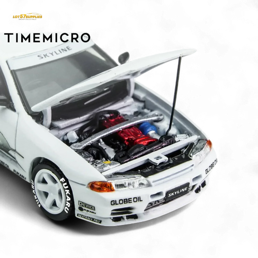 (Pre-Order) TimeMicro Skyline GT-R R32 Los Santos Drift - White 1/64 - ToylandEU