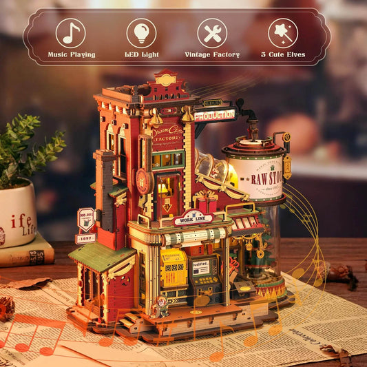 Premium 3D Wooden Puzzle Kit With Light And Music For Kids - ToylandEU