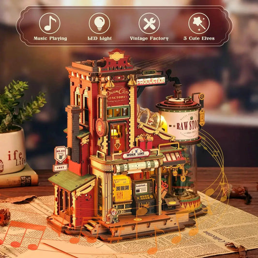 Premium 3D Wooden Puzzle Kit With Light And Music For Kids - ToylandEU