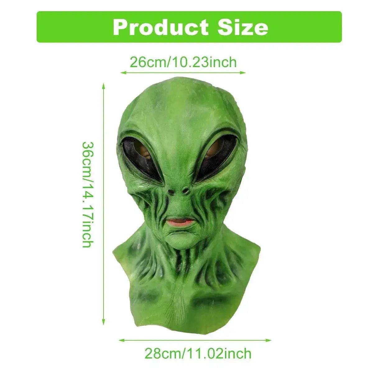 Premium Alien Green Latex One Size Mask Toyland EU - ToylandEU™