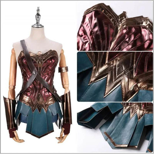 Premium Anime Cosplay Dress Diana Faux Leather Corset Women - ToylandEU