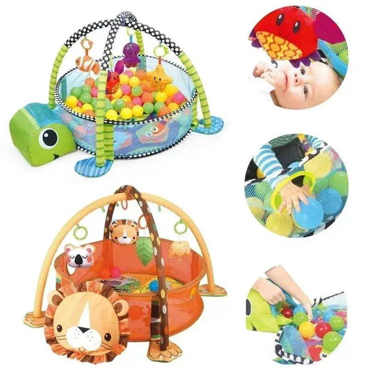 Premium Baby Play Mat With 3 In 1 Turtle Educational Design For Infants - ToylandEU