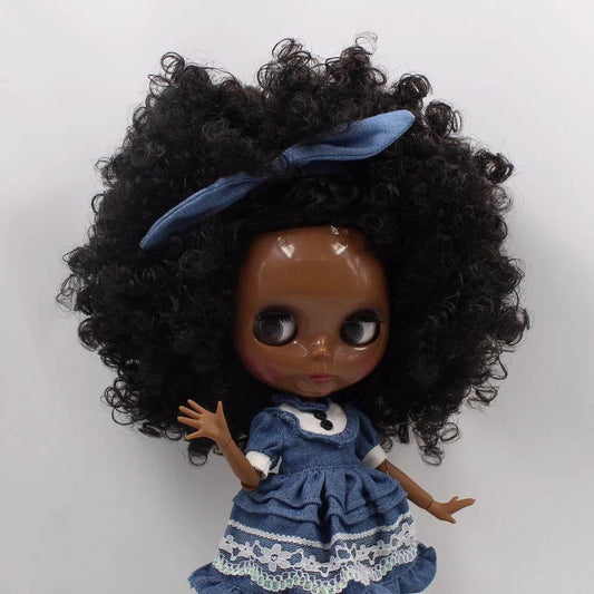 Premium Ball Jointed Doll Afro Hair Black Skin Shiny Fans - ToylandEU