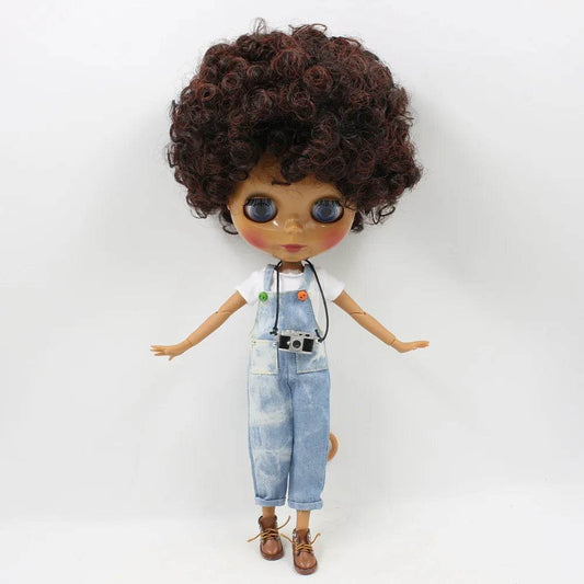 Premium Bjd Doll One Sixth Glossy Dark Skin For Diy Fans - ToylandEU