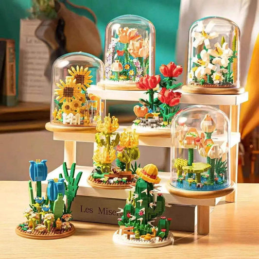 Deluxe Micro Block Flower Bouquet Desktop Toyland EU - ToylandEU™
