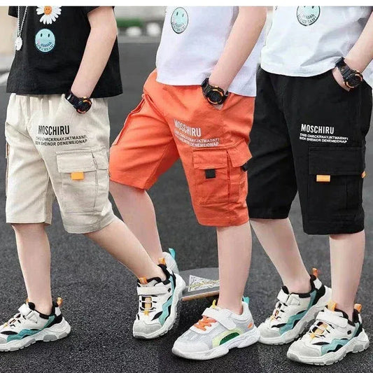 Premium Boys Shorts With Elastic Waist Three Color Summer Casual Ages 7 To 13 - ToylandEU