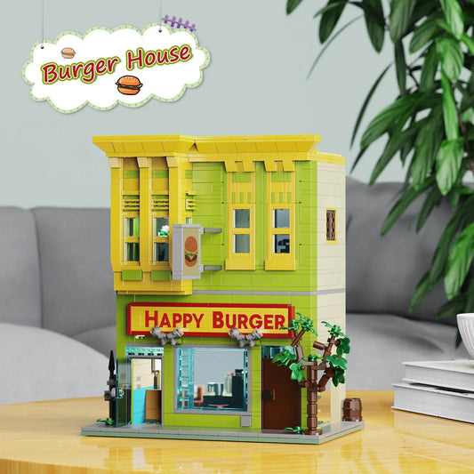 Premium Building Block Set Burgers Store Model for Kids - ToylandEU