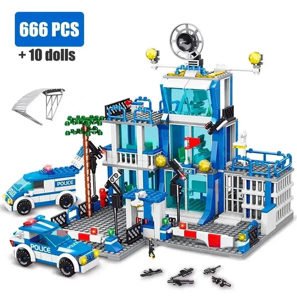 Premium Building Block Set Lego Compatible SWAT Police Station City Model For Kids - ToylandEU