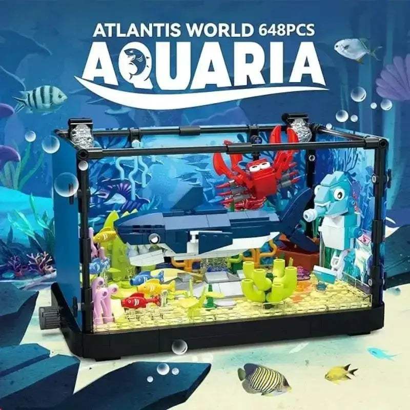 Premium Building Block Sets Fish Tank Compatible Lighting Aquarium Marine Life And Succulent STEM Toy For Adults - ToylandEU