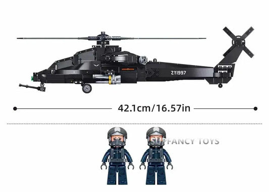 Premium Building Blocks Gunship 419Pcs Toyland EU - ToylandEU™