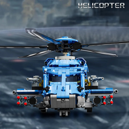 Premium Building Blocks Set 1711Piece Attack Helicopter Model With LEGO Compatible Bricks For Military Enthusiasts - ToylandEU