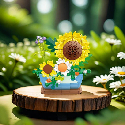 Premium Building Blocks Toys With Potted Plant For Kids - ToylandEU