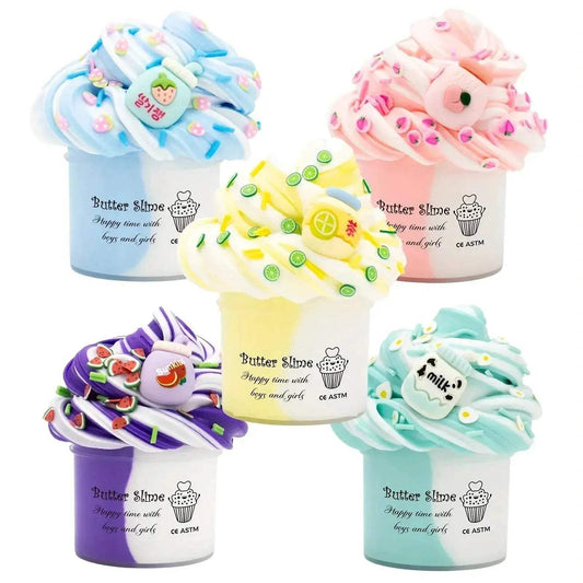 Premium Butter Slime 70ml Two Tone Scented Birthday Gift - ToylandEU