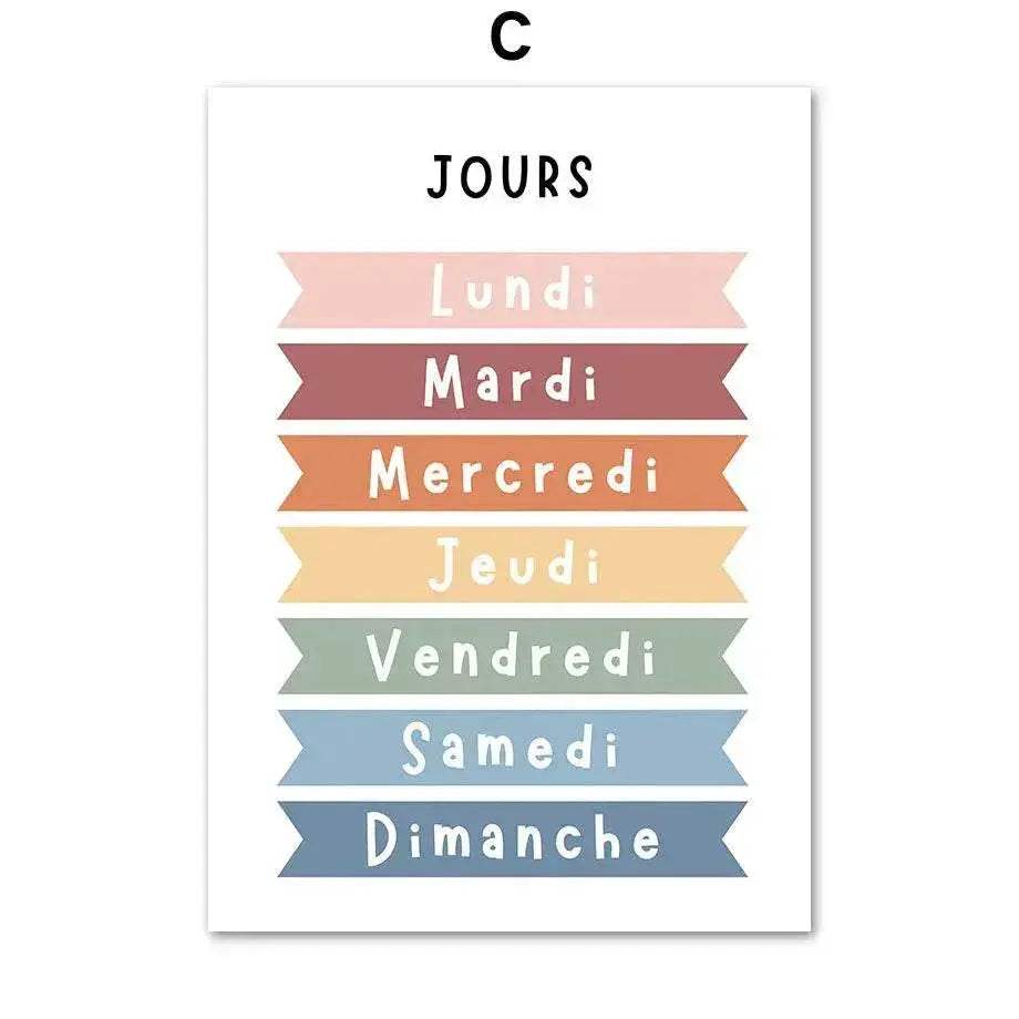 Premium Canvas Print Alphabet Weather Art For Kids - ToylandEU