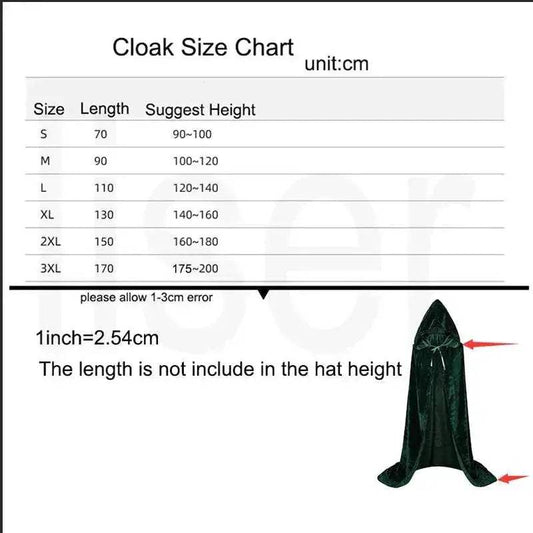 Premium Cosplay Cloak Hooded Christmas Witch Adults And Kids - ToylandEU