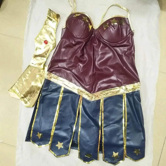 Premium Cosplay Costume Leather Skirt Diana Prince Women - ToylandEU