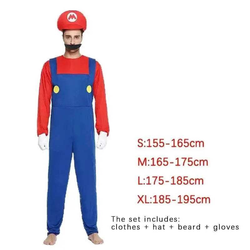 Premium Mario Cosplay Costume Uniform 2Pc Toyland EU - ToylandEU™