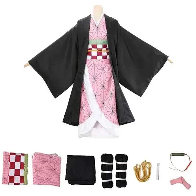 Vivid Nezuko Kamado 3 Piece Cosplay Costume Toyland EU - ToylandEU™