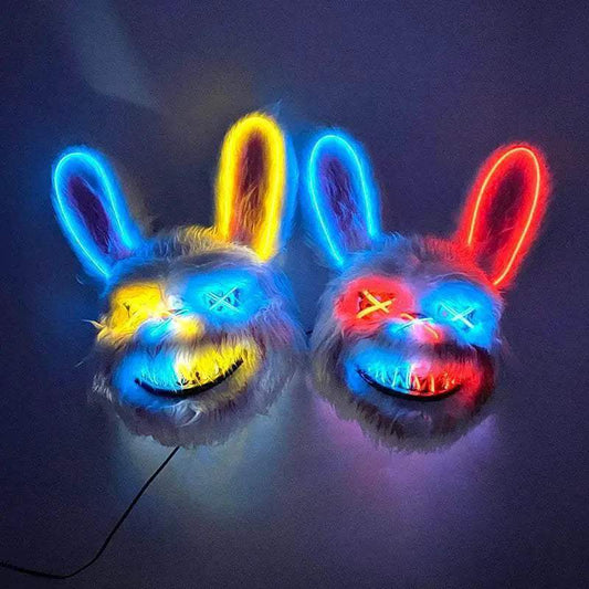 Premium Cosplay Mask Glowing Bunny Bear For Halloween - ToylandEU