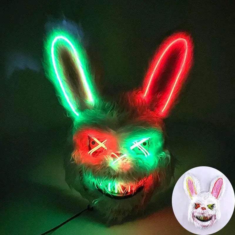 Premium Cosplay Mask Glowing Bunny Bear For Halloween - ToylandEU