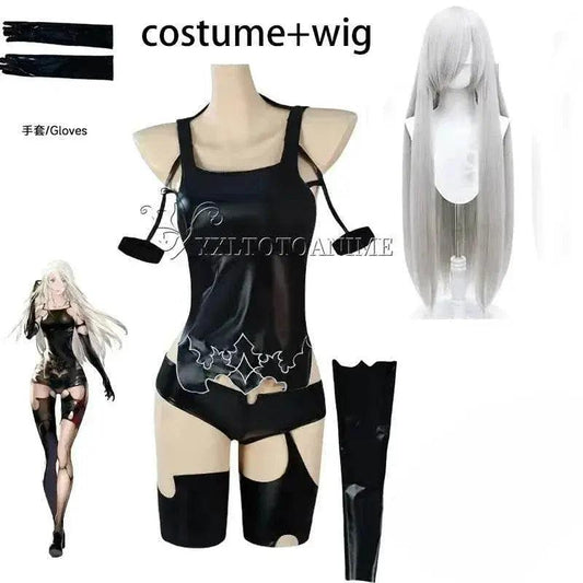 Premium Cosplay Wig A2 Black Battle Suit Toyland EU - ToylandEU™