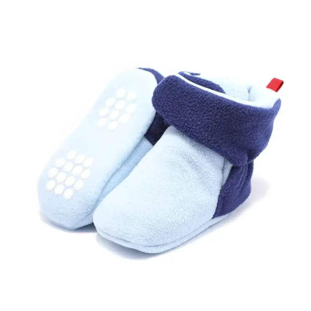 Premium Cozy Coral Fleece Baby Booties With Hook And Loop Closure For Newborns And Toddlers - ToylandEU