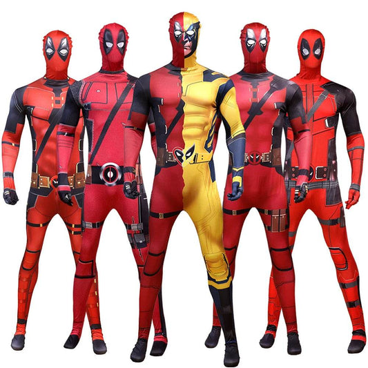 Premium Deadpool Cosplay Jumpsuit With Holster For All Ages - ToylandEU