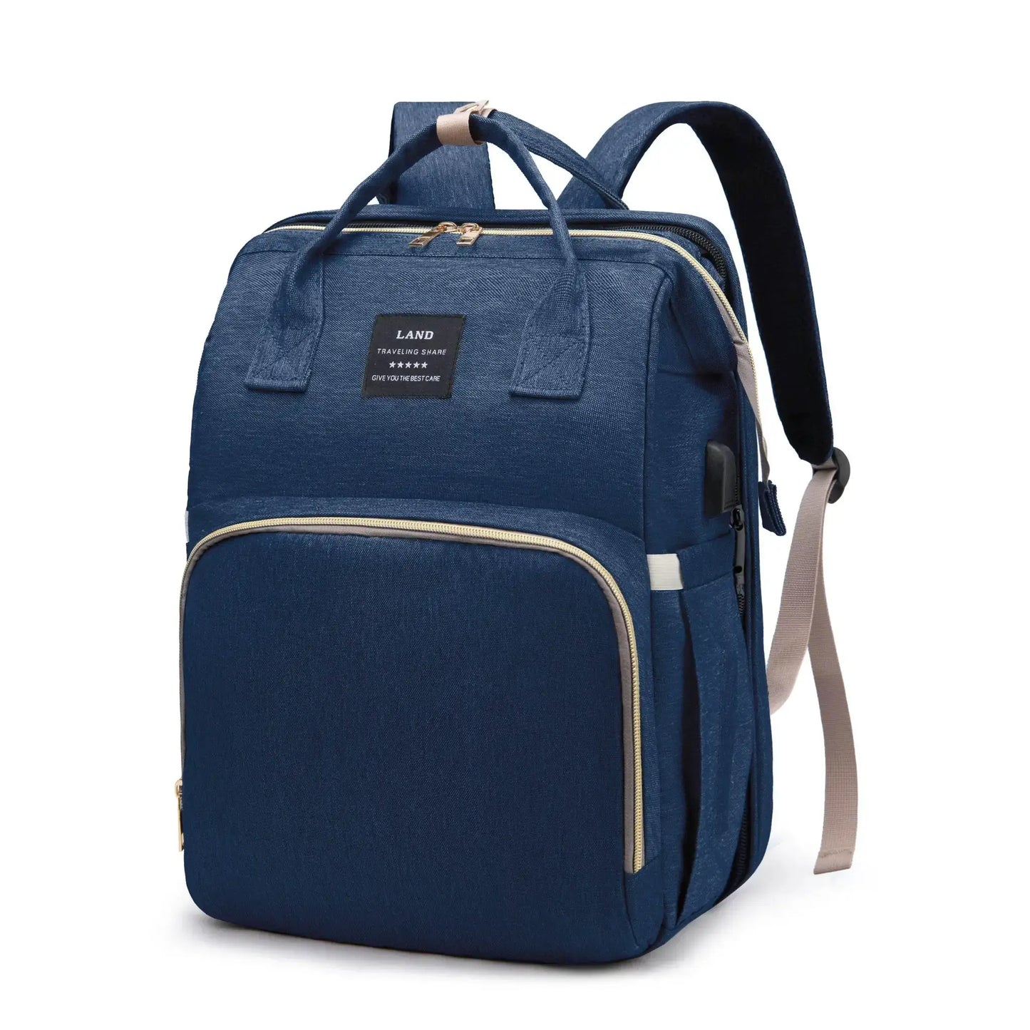 Premium Diaper Backpack With Folding Crib Bed And Extra Large Capacity For Traveling Moms - ToylandEU
