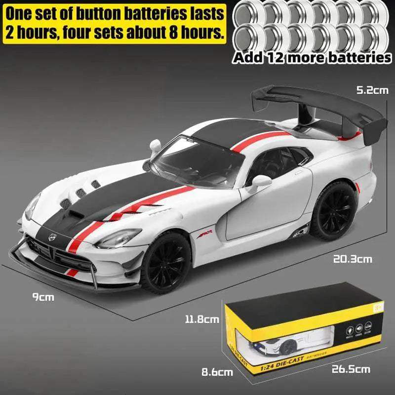 Premium Diecast Car 1 24 Scale Alloy Body Dodge Viper ACR 2016 For Car Enthusiasts And Collectors - ToylandEU