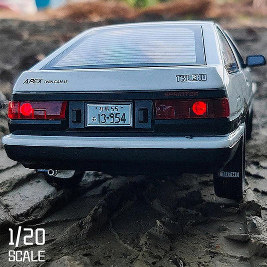 Premium Diecast Car 1to20 Scale Initial D AE86 With Sound And Light For Kids - ToylandEU