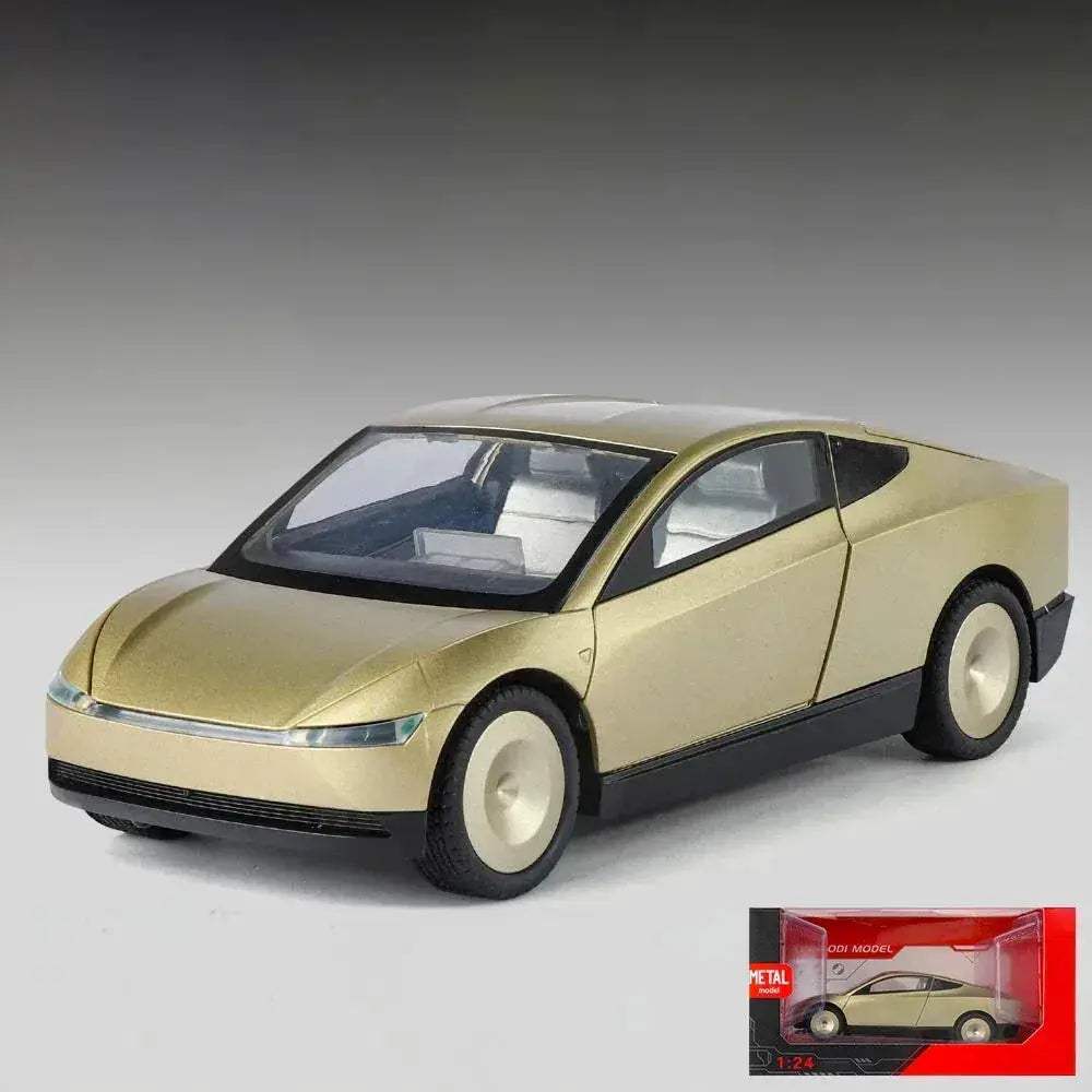 Premium Diecast Car Alloy Robotaxi Cybercab 1:24 With Sound And Light For Boys - ToylandEU