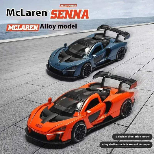 Premium Diecast Car McLaren Senna 1 To 32 Scale Sound And Light Pull Back For Kids Gift - ToylandEU