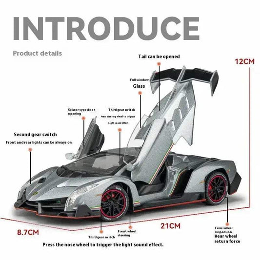 Premium Diecast Car Model 1 24 Veneno Toyland EU - ToylandEU™