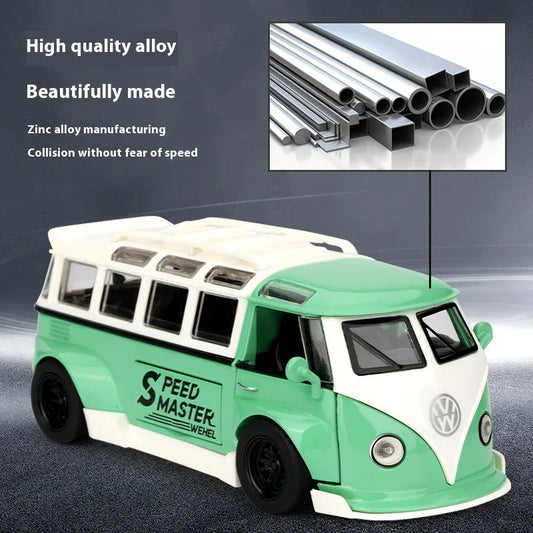 Premium Diecast Car Volkswagen Bus T1 Alloy 1 32 Scale For Collectors - ToylandEU