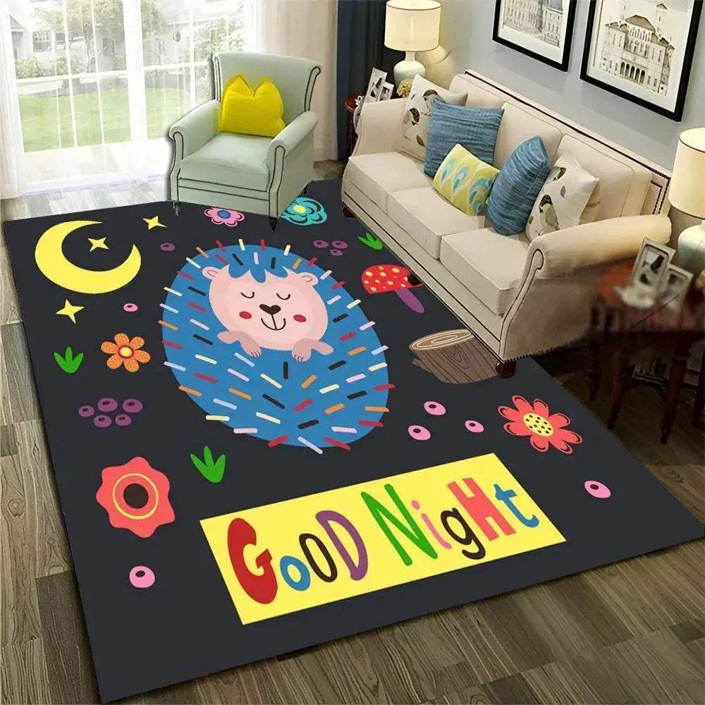 Premium Dinosaur Cartoon Rug 3D Space Design For Kids Rooms - ToylandEU