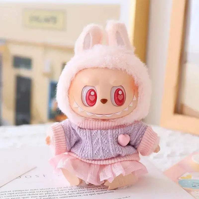 Premium Doll Accessories Yarn Skirt Hat Set for Labubu 1/12 Scale Unisex Summer Party Outfit Labubu - ToylandEU