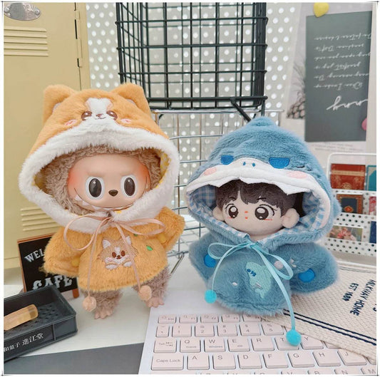 Premium Doll Clothes Plush Animal Shawl For 15-17cm Labubu - ToylandEU