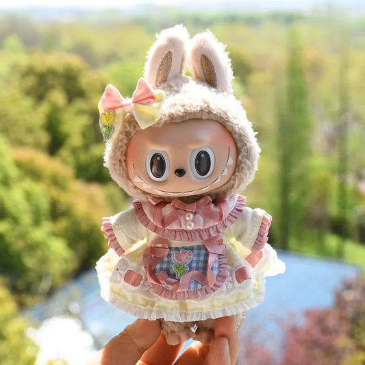 Premium Doll Clothes Spring Summer Dress For 17cm Labubu - ToylandEU
