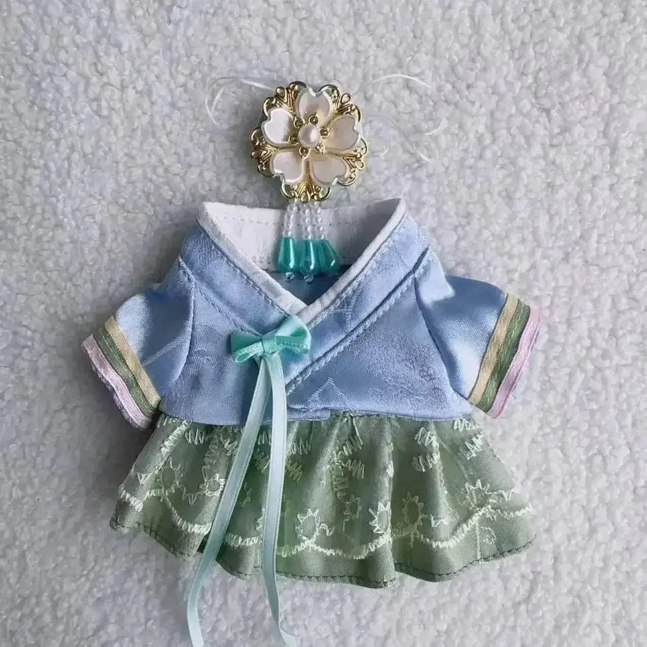 Premium Doll Hanbok Set With Headdress For Labubu 17cm - ToylandEU