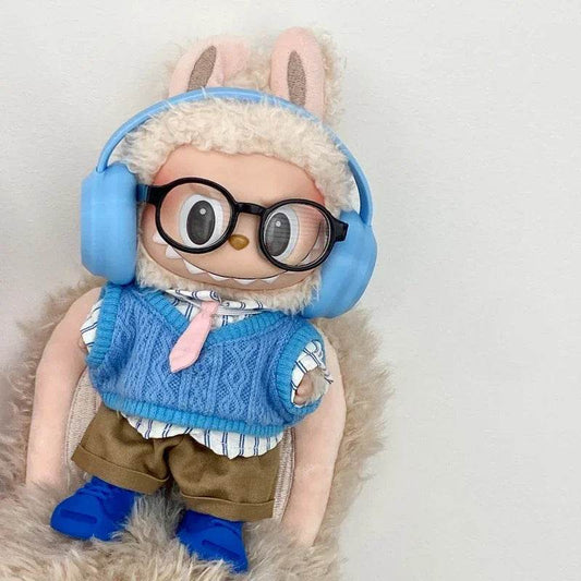 Premium Doll Outfit Accessories Set with Vest and Headset for 15-17cm Labubu and 10cm Cotton Dolls - ToylandEU