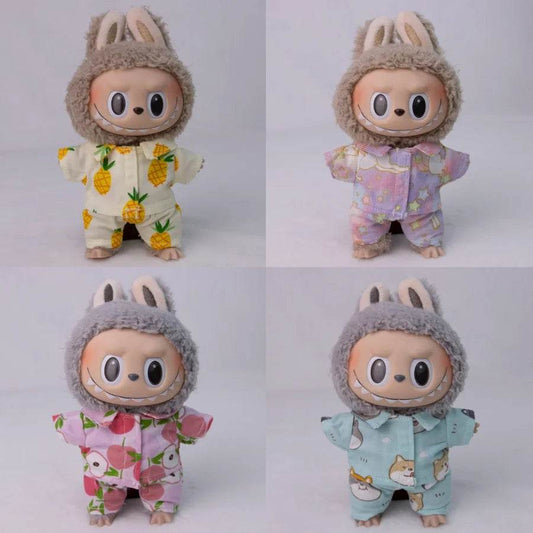 Premium Doll Set Stripe Summer Shirt And Shorts For Labubu - ToylandEU